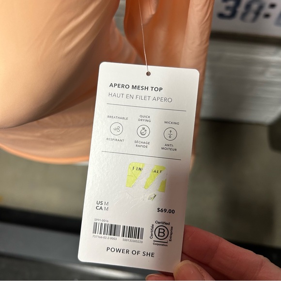 Peach Long Sleeve Women's Top - Picture 2 of 3